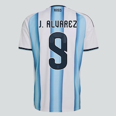 Camisa Argentina I 26/27 9 J. Alvarez adidas Masculina