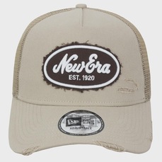 Imagem do produto Boné Aba Curva New Era Canvas Distress Trucker Beige Importado na posição 4 de 4