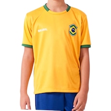 Kit Uniforme de Futebol Mini Craque Braziline Brasil Infantil