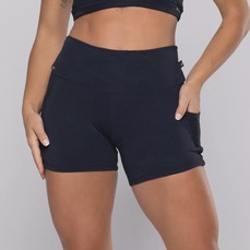 Imagem do produto Shorts Fitness Feminino Poliamida Textura Recortes Bolso na posição 11 de 5
