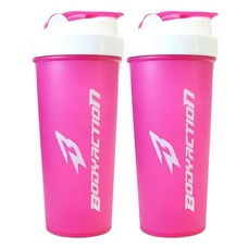 Imagem do produto Kit 2X Coqueteleira - 600ml Rosa - BodyAction na posição 4 de 2