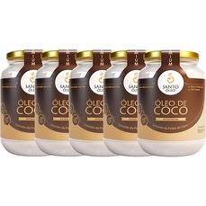 Imagem do produto Kit 5X Óleo de Coco Extra Virgem de Polpa  - 500ml - Santo Óleo na posição 1 de 3