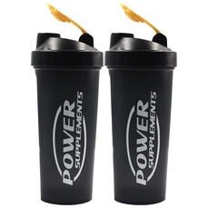 Imagem do produto Kit 2X Coqueteleira - 600ml Preta Tampa Dourada - Power Supplements na posição 32 de 3