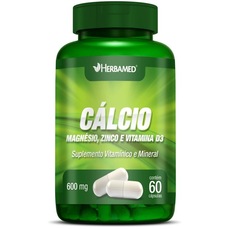 Imagem do produto Calcio, Magnesio, Zinco E. Vit D3 600mg 60cps - Herbamed na posição 1 de 2