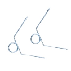 Imagem do produto Par de Presilhas Espiral Barra Oca Acte S82 na posição 1 de 5