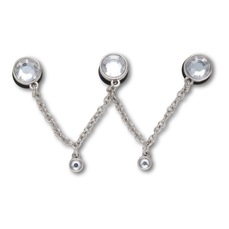 Imagem do produto Jibbitz™ Crocs Corrente de Prata com Triplas Pedras na posição 33 de 2