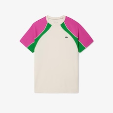 Camiseta Maculina De Tênis De Blocos Coloridos Ultra Dry Lacoste