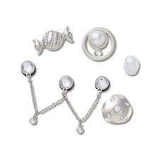 Imagem do produto Jibbitz™ Crocs Prata e Pérola Pack com 5 Peças na posição 16 de 2