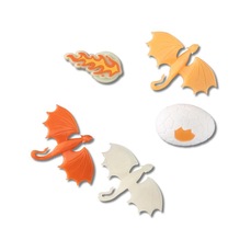 Imagem do produto Kit Jibbitz™ Crocs Dragões Brilham no Escuro Pack com 5 Peças na posição 8 de 2