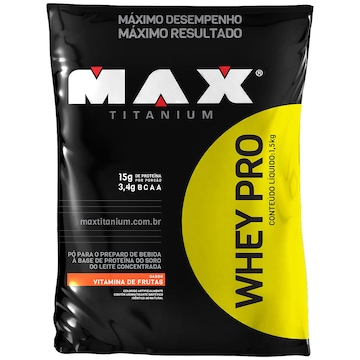 Whey Protein Max Titanium Vitamina De Frutas Refil - 1,5Kg