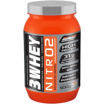 3 Whey Nitro Advanced Series 900G - Morango - New Millen