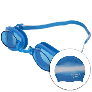 Kit de Natação Speedo Swim com Óculos + Touca + Protetor de Ouvido - Adulto