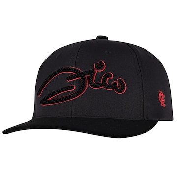 Boné Aba Curva do Flamengo Zico Supercap Bordado Frente - Snapback - Adulto