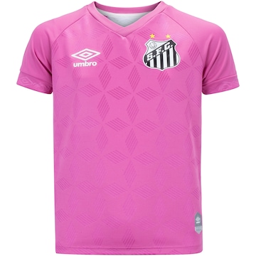 Camisa do Santos 2020 Outubro Rosa Umbro - Infantil