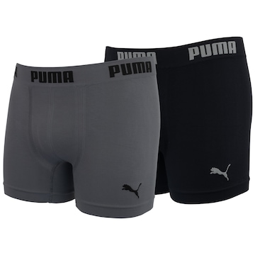 Kit de Cuecas Boxer sem Costura Puma com 2 Unidades - Adulto