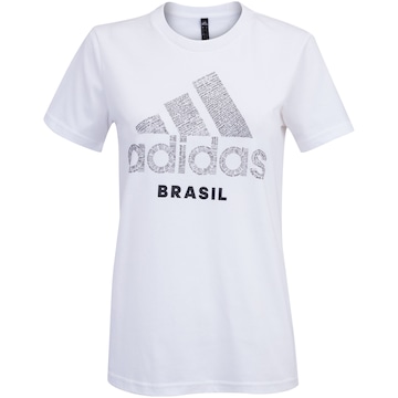 Camiseta adidas Brasil Scrawl - Feminina