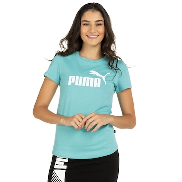 Camiseta Puma Manga Curta Essentials Logo - Feminina