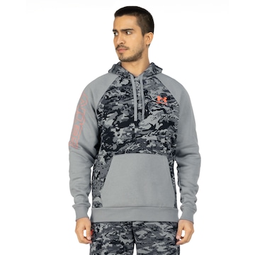 Blusão Under Armour Masculino com Capuz  Rival Fleece Camo