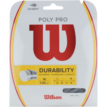 Corda para Raquete de Tênis Wilson Wilson Poly Pro 16 Cartela - 12m