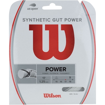 Corda para Raquete de Tênis Wilson Synthetic Gut Power 17 Cart - 12m