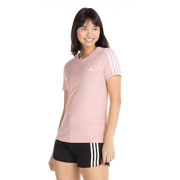 Camiseta adidas Manga Curta 3 Listras - Feminina