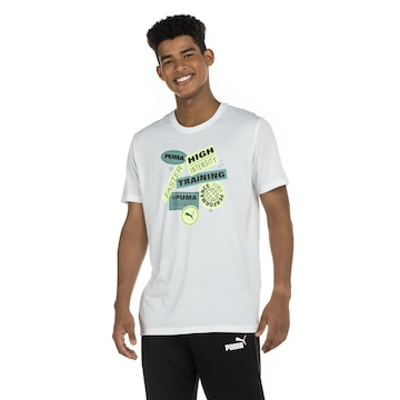 Camiseta Puma Manga Curta Perf Graphic Playful Illustrated Ss - Masculina