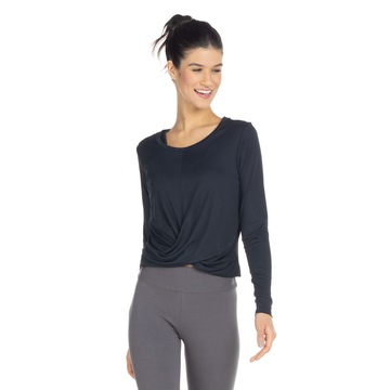 Camiseta Cava Tradicional Oxer Manga Longa Transpassada Yoga - Feminina