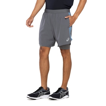 Bermuda ASICS Masculina 7" 2 Em 1 Mesh Lateral