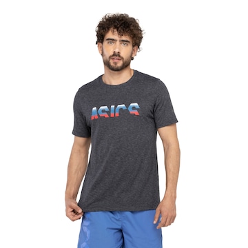 Camiseta ASICS Manga Curta Lic Logo Degradê - Masculina