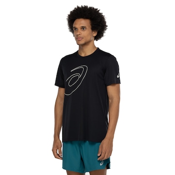 Camiseta ASICS Manga Curta Logo Espiral Crepe - Masculina