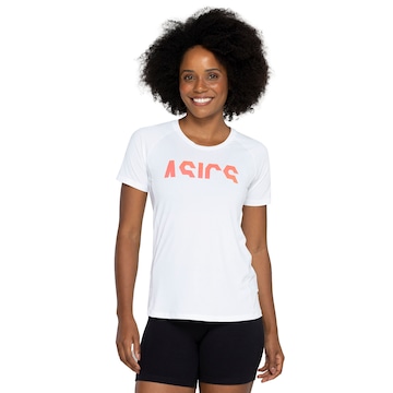 Camiseta Feminina ASICS Manga Curta Recorte Respirável