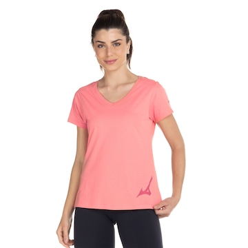 Camiseta Mizuno Manga Curta Big Logo - Feminina