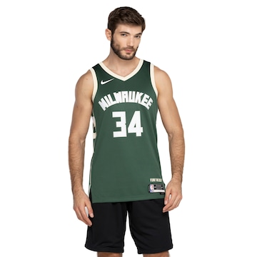 Camiseta Regata Milwaukee Bucks Nike Masculina Dri-Fit Swfmn