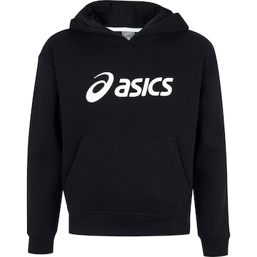 Blusa de Moletom Infantil ASICS com Capuz Canguru