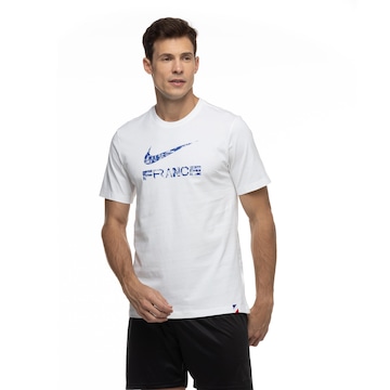 Camiseta Nike França Manga Curta Swoosh FED - Masculina