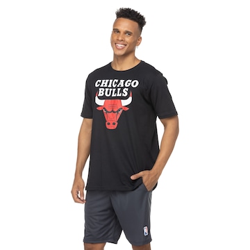 Camiseta Chicago Bulls NBA Manga Curta Estampada - Masculina