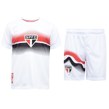 Kit Fardamento do São Paulo Infantil Camiseta + Calção
