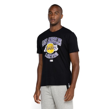 Camiseta Los Angeles Lakers Masculina NBA Manga Curta Nb618