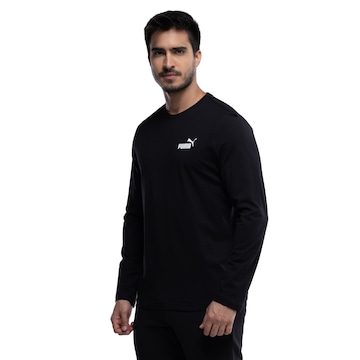 Camiseta Masculina Puma Manga Longa Essentials Small Logo