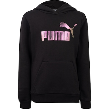 Blusão Infantil Puma com Capuz Nova Shine Logo
