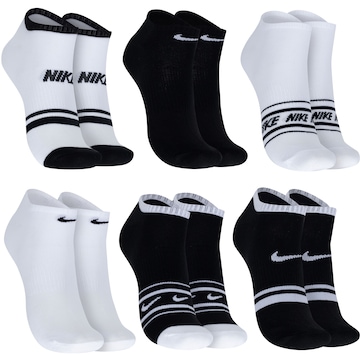 Kit de Meia Nike Cano Baixo Everyday Lightweight No Show- Adulto - 6 Pares