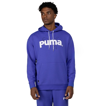 Blusão Masculino Puma com Capuz Team Graphic Hoodie