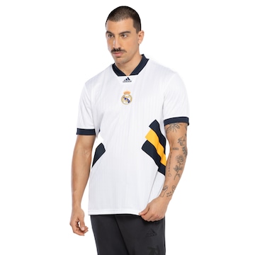 Camiseta Real Madrid Masculina adidas Manga Curta Icon