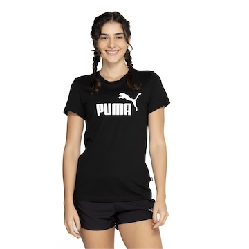 Camiseta Puma Feminina Manga Curta Essentials Logo Tee