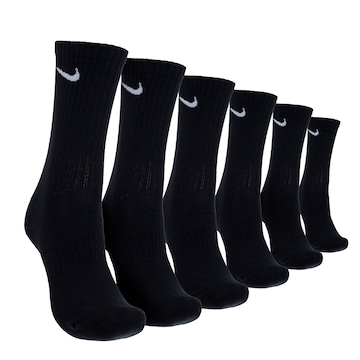 Kit de Meias Cano Alto Nike Everyday Lightweight Crew com 3 Pares - Adulto