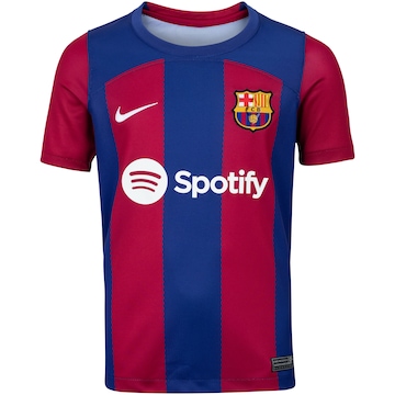 Camisa do Barcelona I 23 Nike Infantil Torcedor