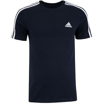 Camiseta Masculina adidas Manga Curta 3 Stripes