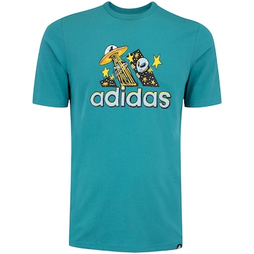 Camiseta Masculina adidas Manga Curta Doodle