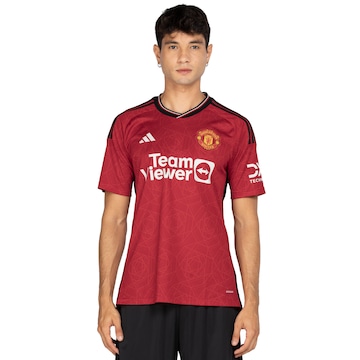 Camisa Manchester United I 23 adidas Masculina Torcedor