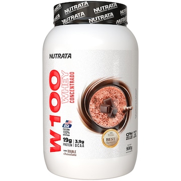 Whey Protein Nutrata Double Concentrado - Chocolate - 900g